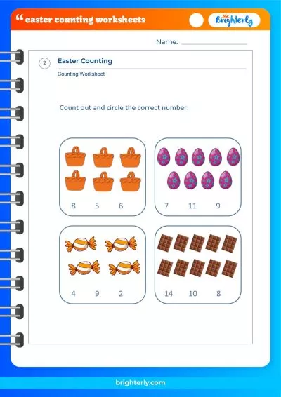 Spring Counting Worksheets Preschool
