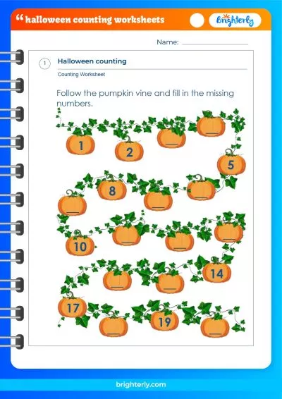 Counting Halloween Worksheets