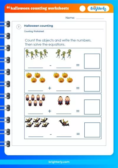 Printable Pumpkin Counting Worksheets