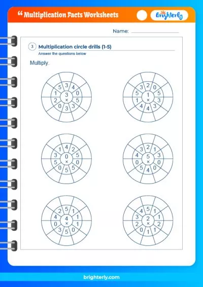 Multiplication Facts Practice Worksheets