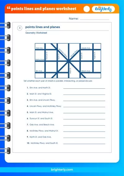 Points Lines And Planes Worksheet Answers