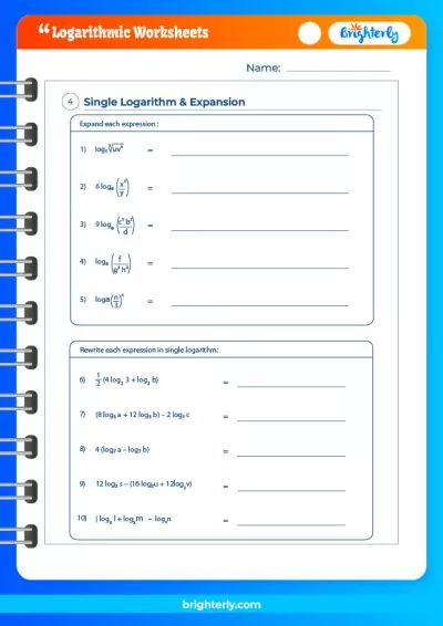 Log Practice Worksheets
