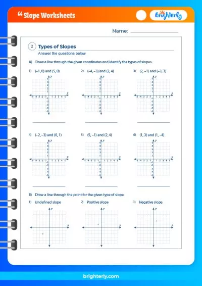 Slope Worksheet