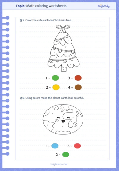 Printable Math Coloring Worksheets