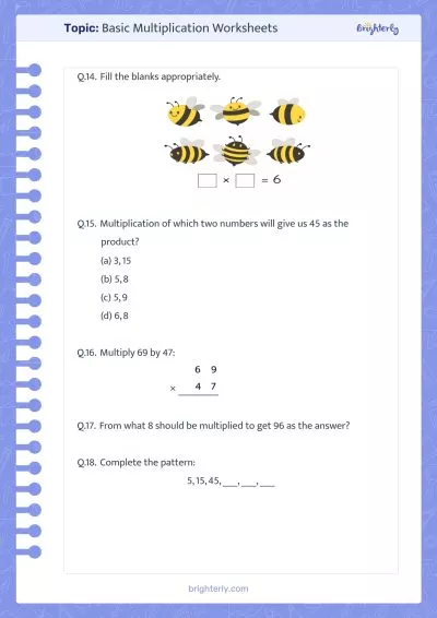 Customer Basic Multiplication Fact Worksheets
