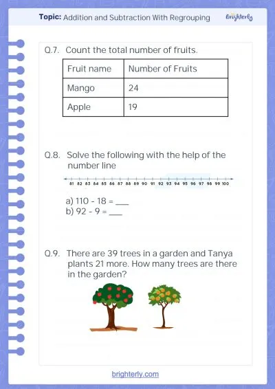 Addition And Subtraction With Regrouping Worksheets
