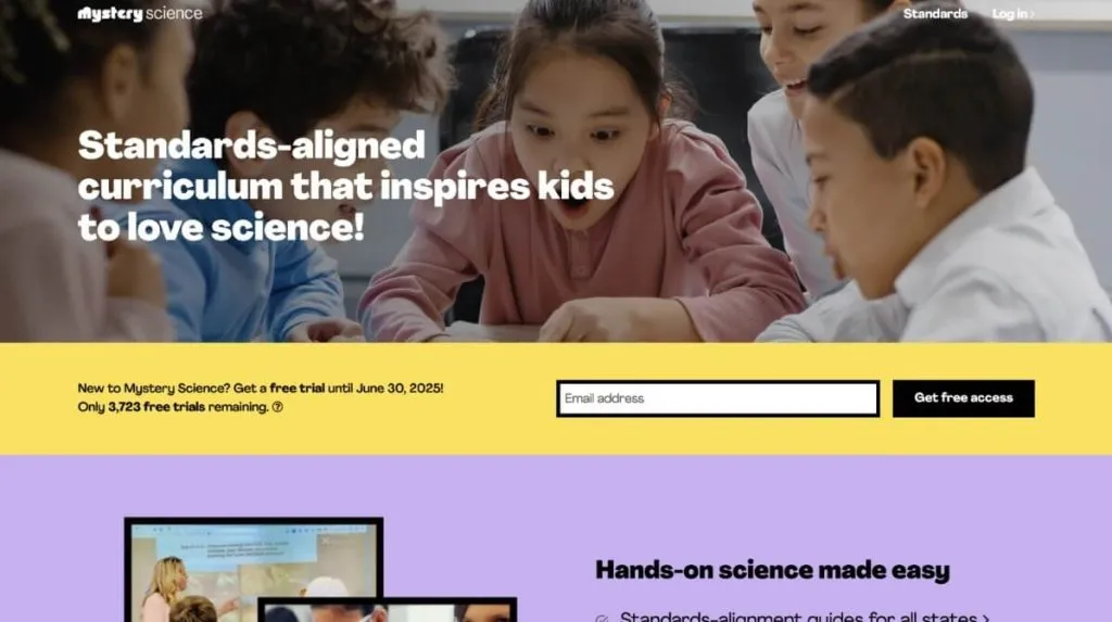 Educational website for kids #6: Mystery Science 