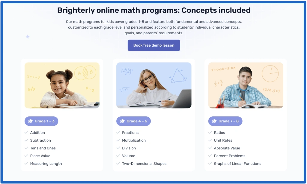 Brighterly Common Math program.