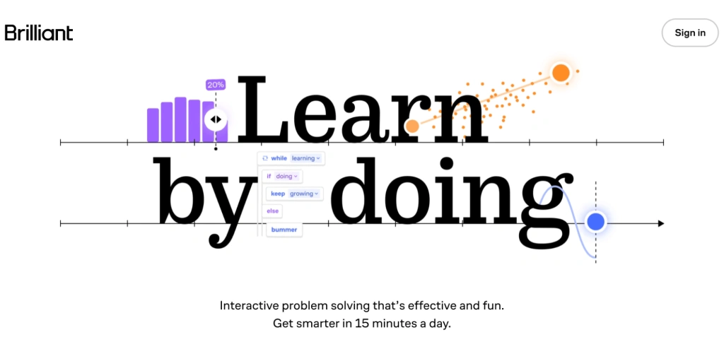 Math learning website #10: Brilliant