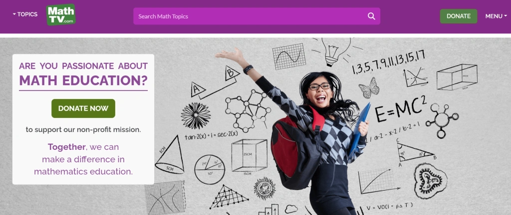 Best website for learning math #15: MathTV