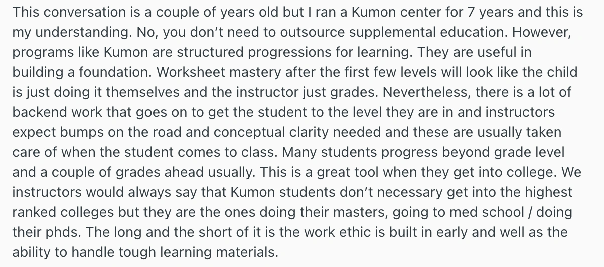 Reasons to Choose Kumon Alternatives