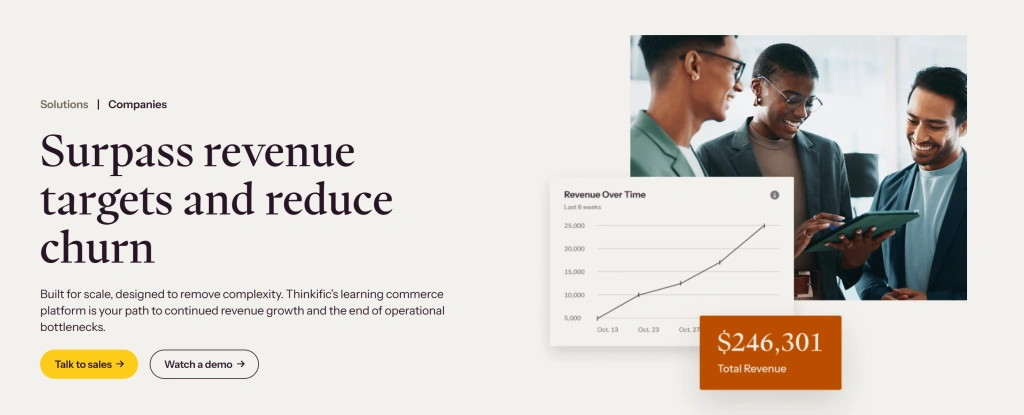 Thinkific online course creation platform