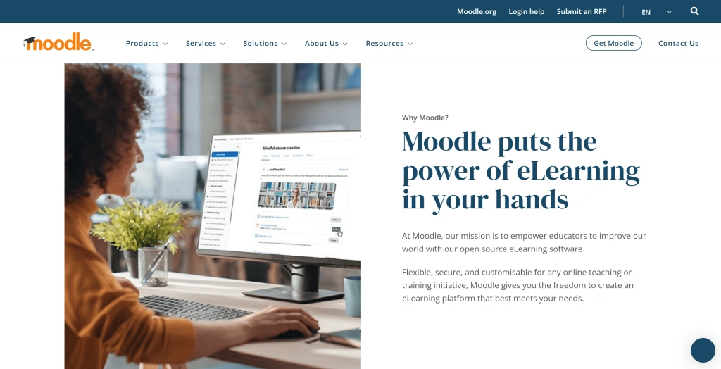 Moodle online course platform
