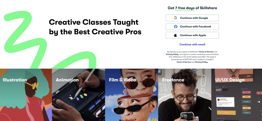 Skillshare online classes platform
