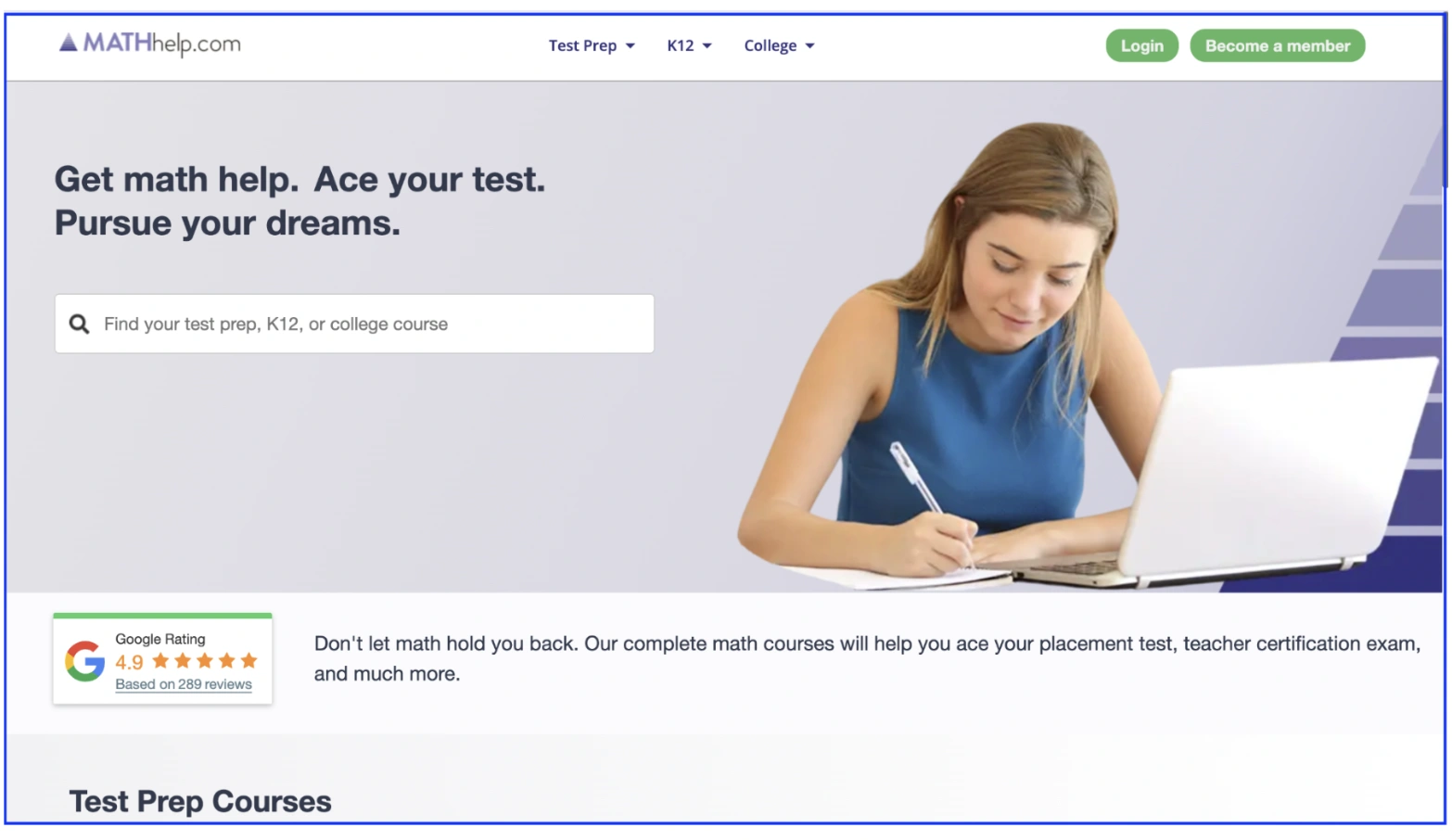 Khan Academy alternative #5: Mathhelp