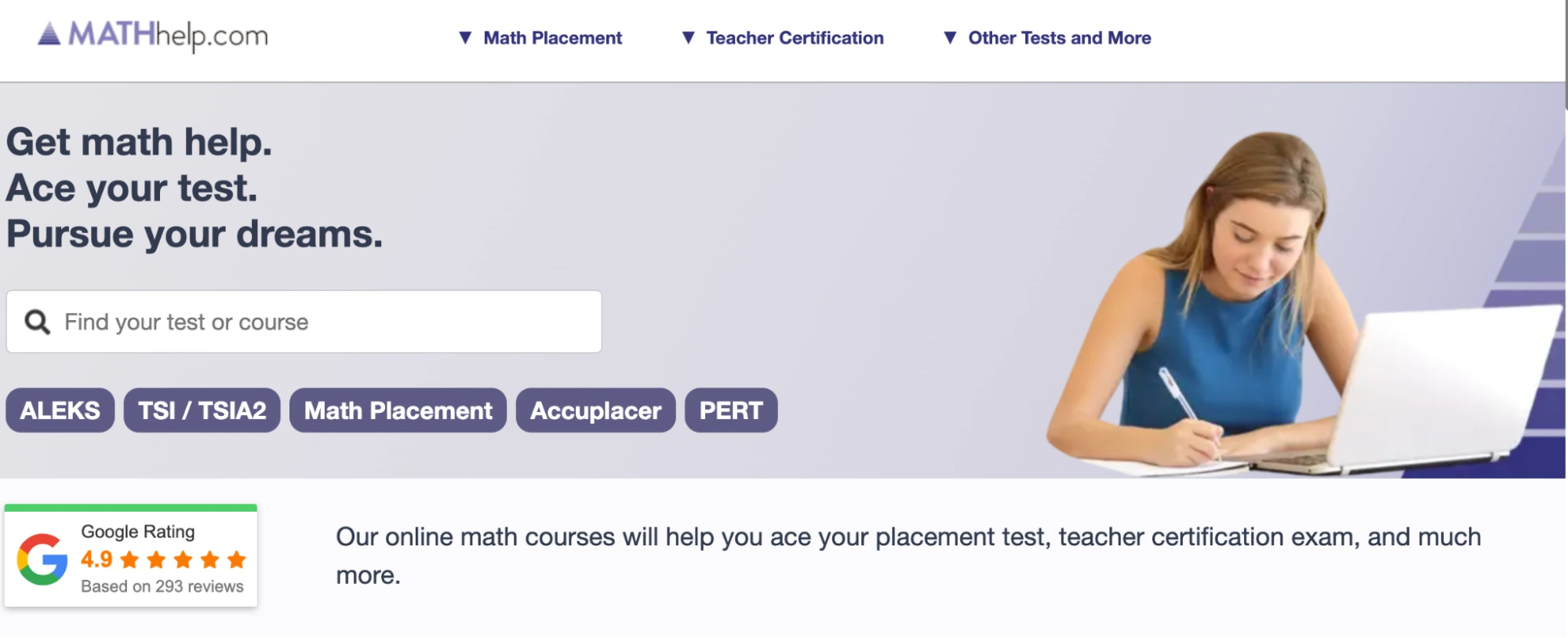 Khan Academy alternative #5: Mathhelp