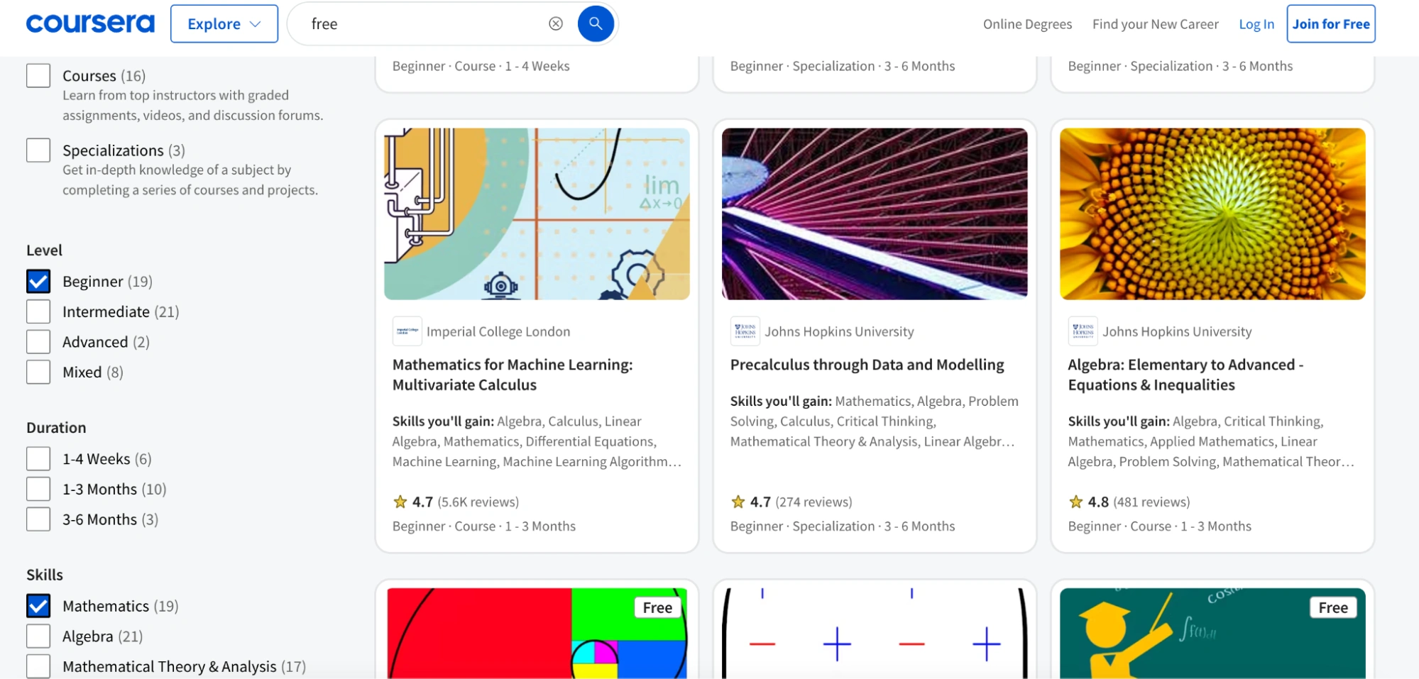 Khan Academy alternative #2: Coursera