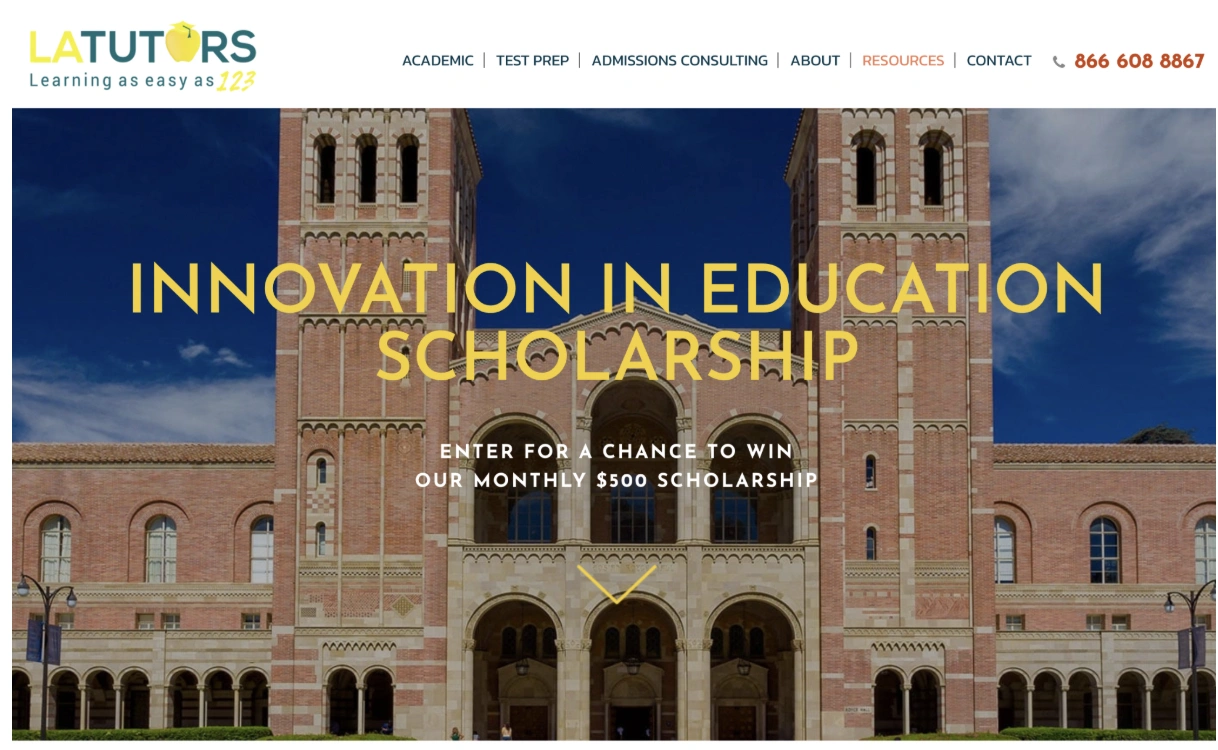 Scholarship for high school students #2: Scholarship Blurb LA Tutors