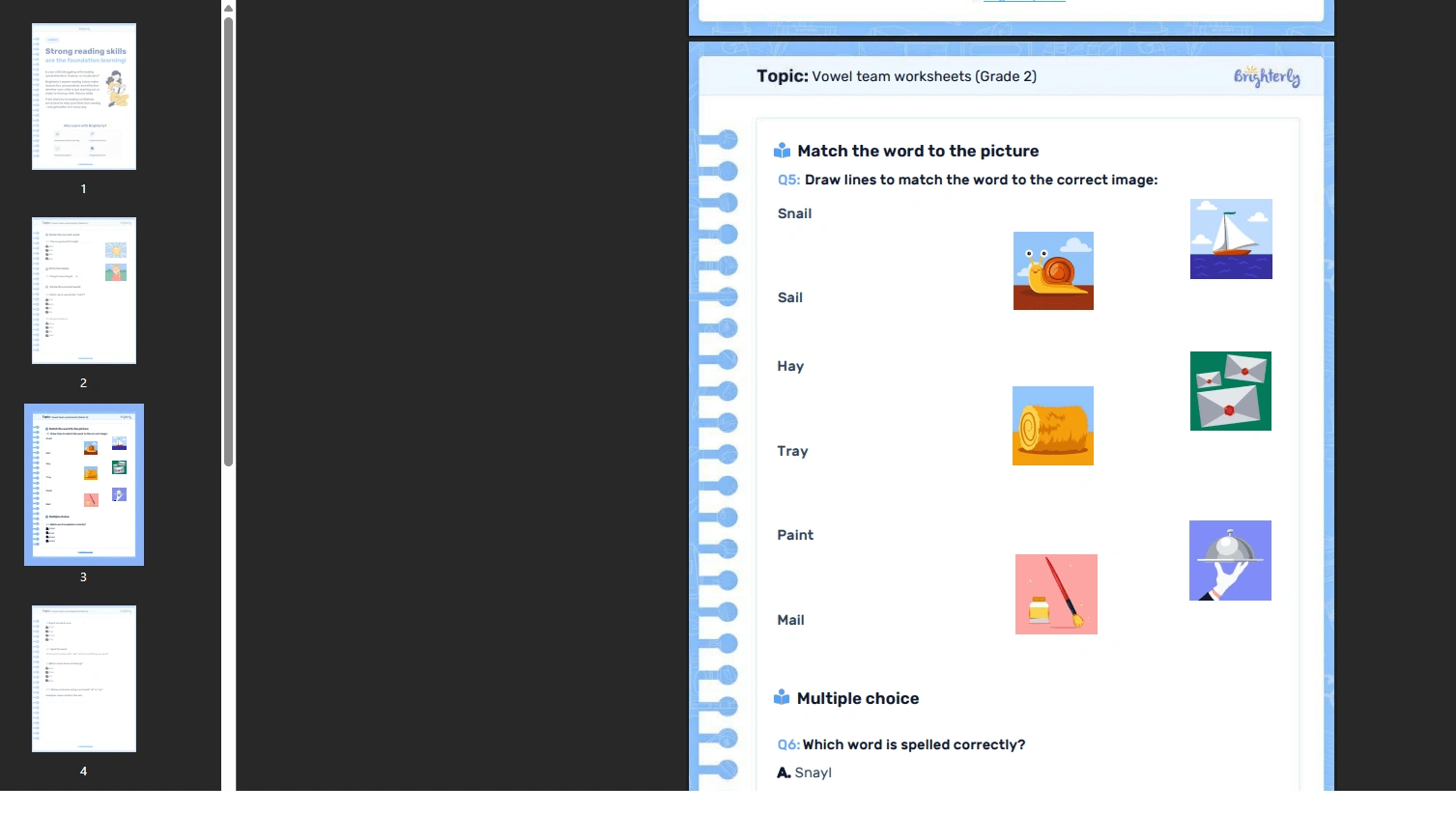 Brighterly worksheets and additional resources