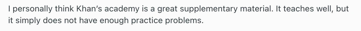 Khan Academy reviews