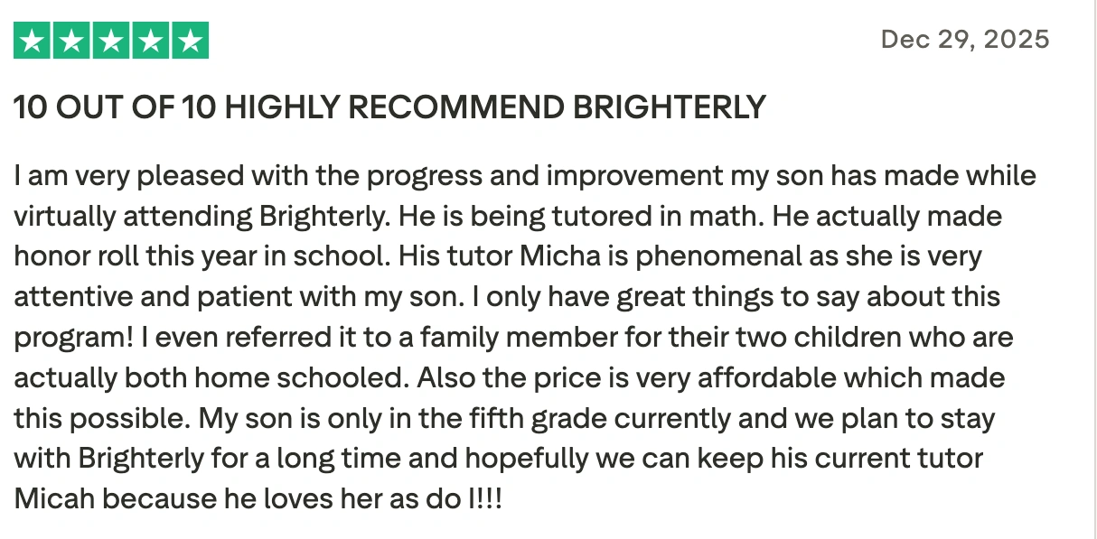 Brighterly reviews