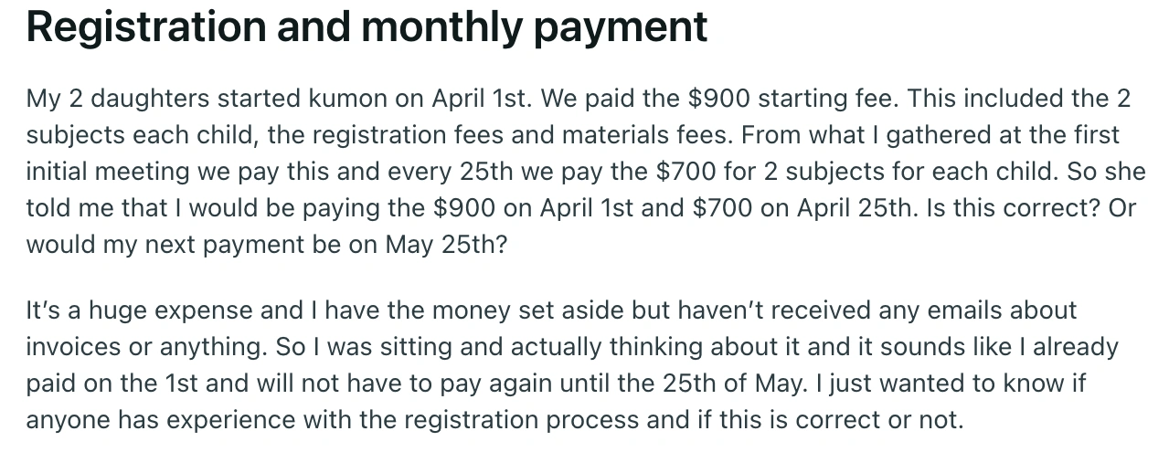 How much does Kumon cost? Reviews, complaints & positive feedback