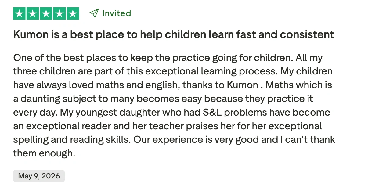 What Kumon Reading Covers