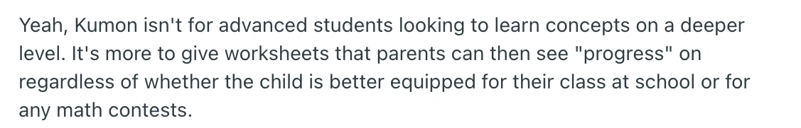 Common Complaints About Kumon