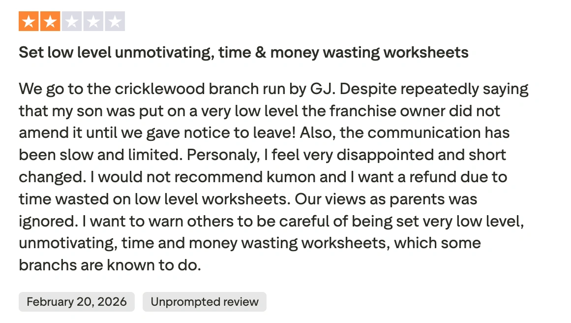 Kumon reviews