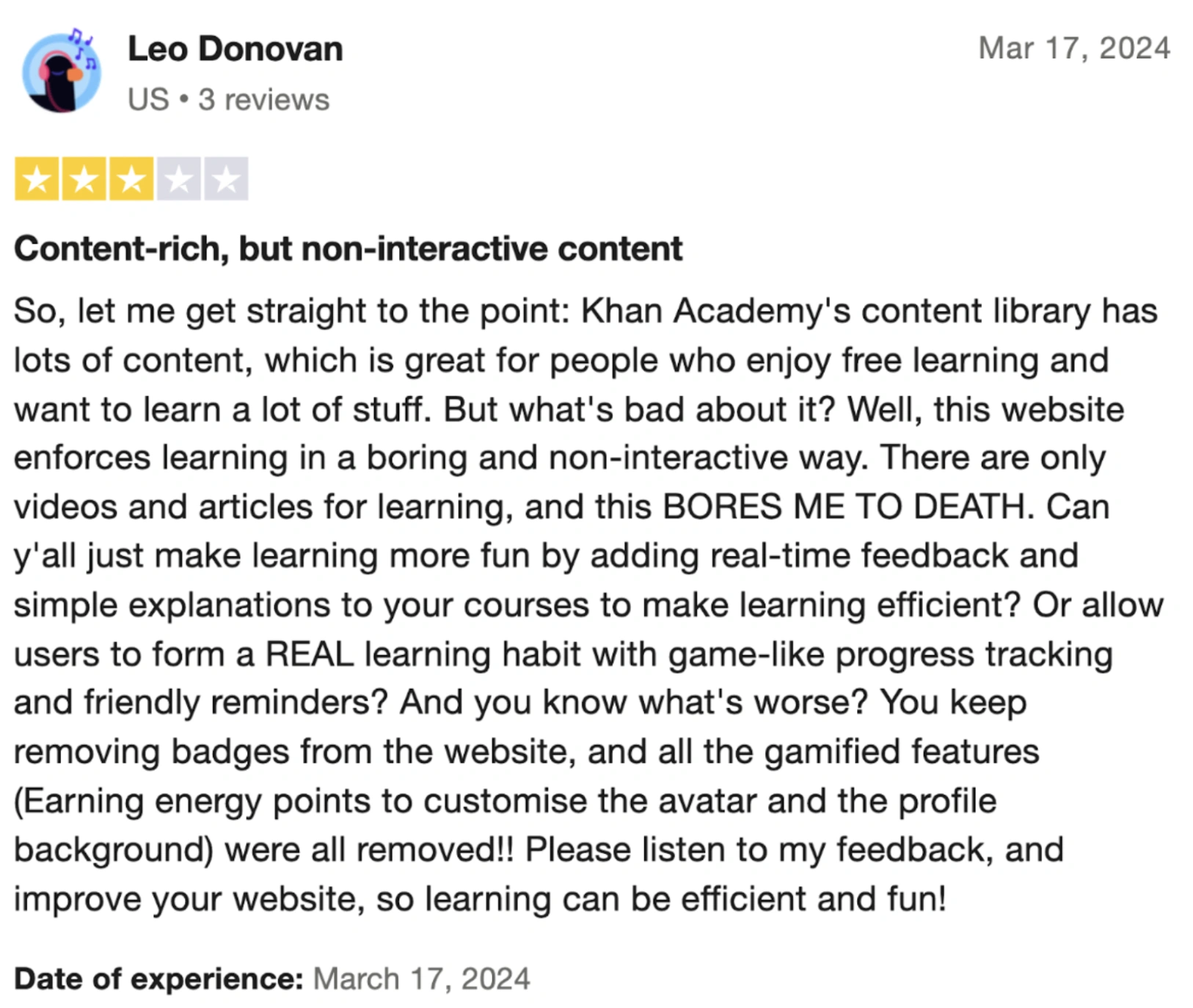 What are the disadvantages of using Khan Academy?