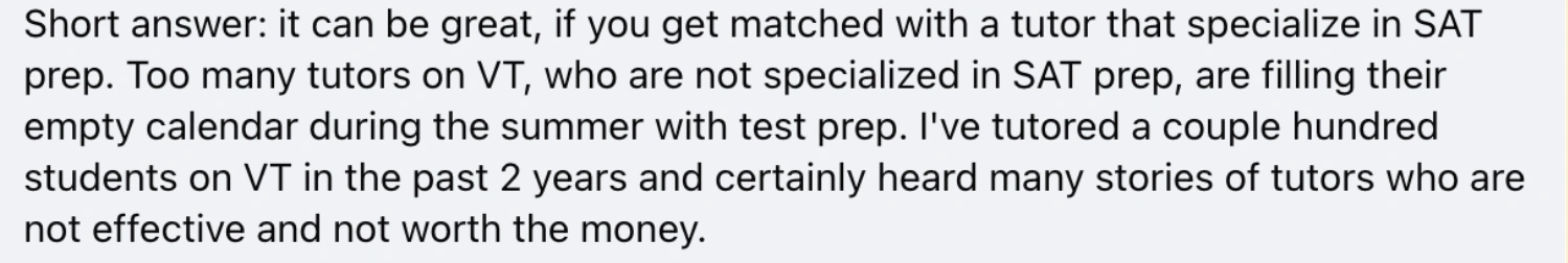 Varsity Tutors rating: Effectiveness and results