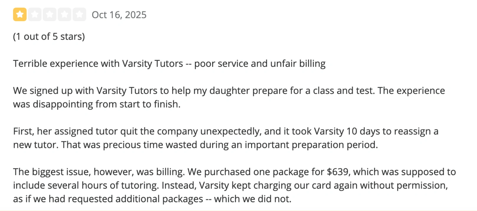 Varsity Tutors review: Disadvantages