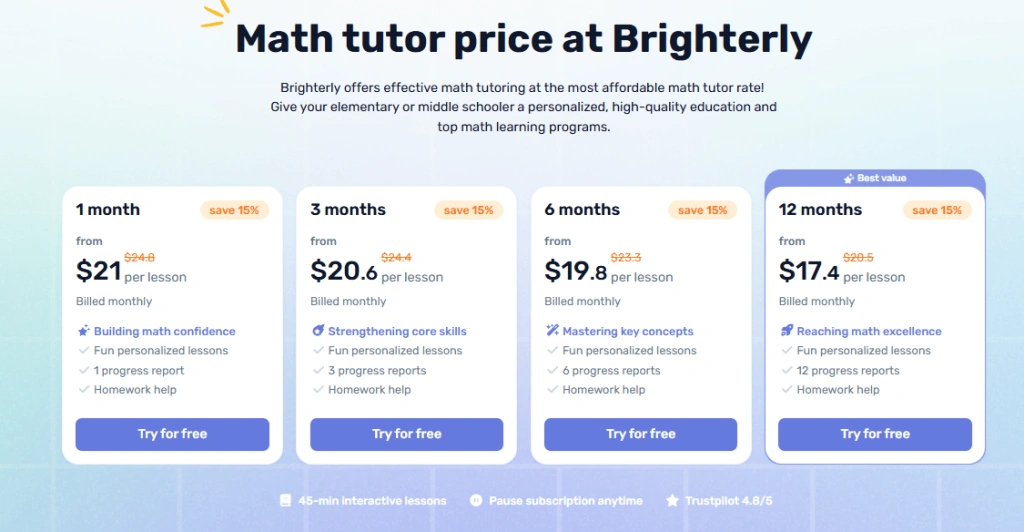 How much is Brighterly?