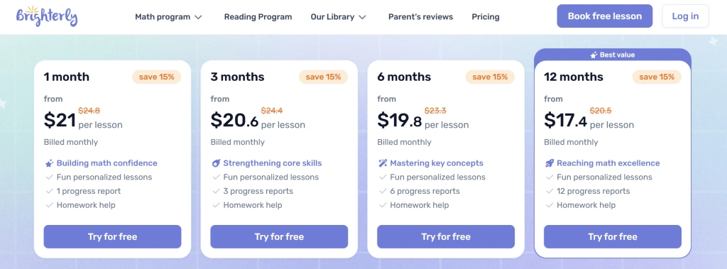 ABCmouse price vs. Brighterly price: Which is more affordable?