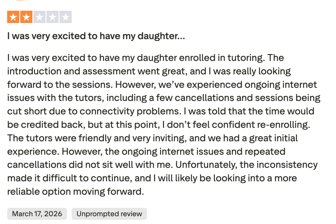 Brighterly reviews from parents
