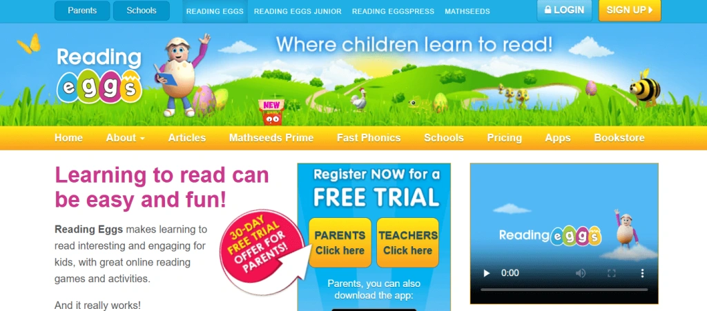 Reading Eggs homeschool reading curriculum