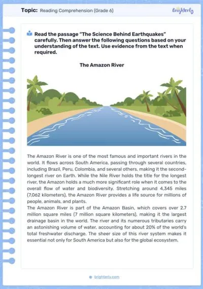 Image -6th Grade Reading Comprehension