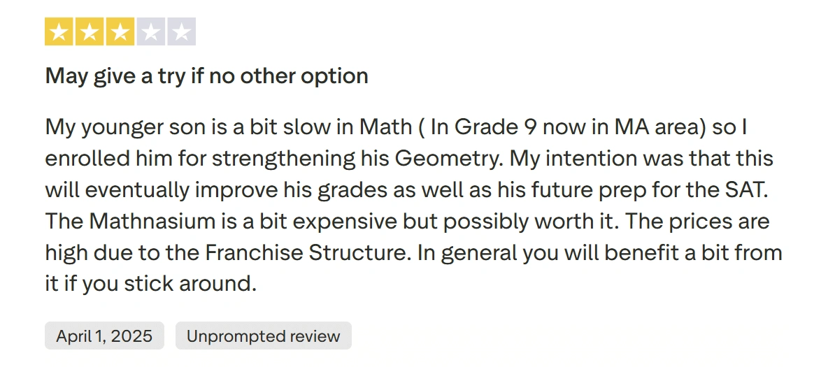 Mathnasium vs Sylvan vs Brighterly Reddit & Trustpilot reviews