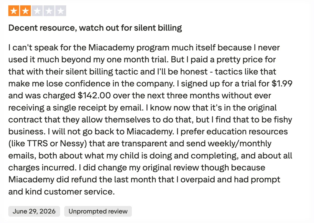 Miacademy Pricing