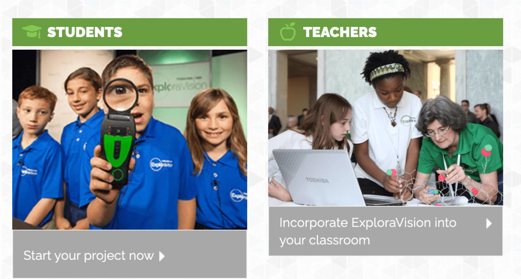 Toshiba/NSTA ExploraVision scholarships for gifted elementary students