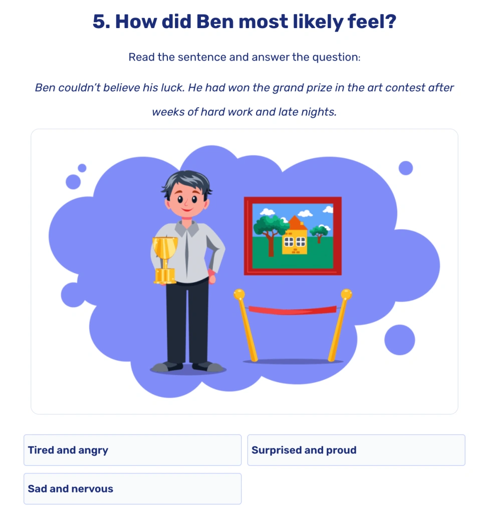 Understanding mood in reading with worksheets: Practice