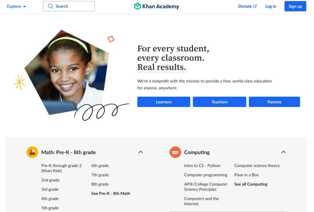 Khan Academy STEM programs for kids