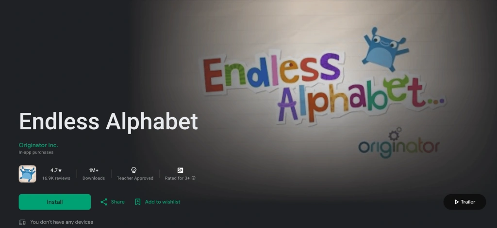 #8 Endless Alphabet 