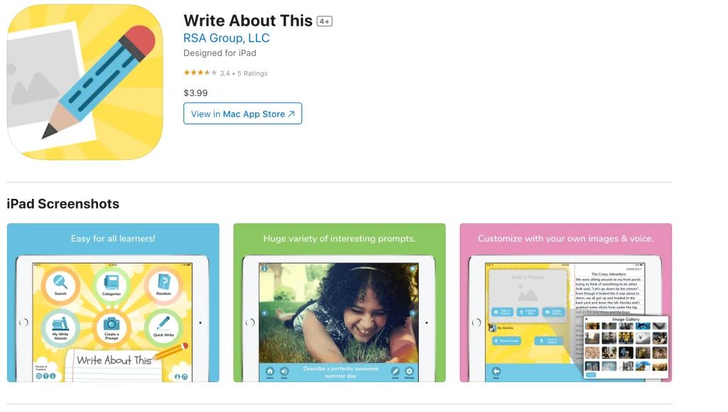 #9 Write About This - one of good apps for writing stories