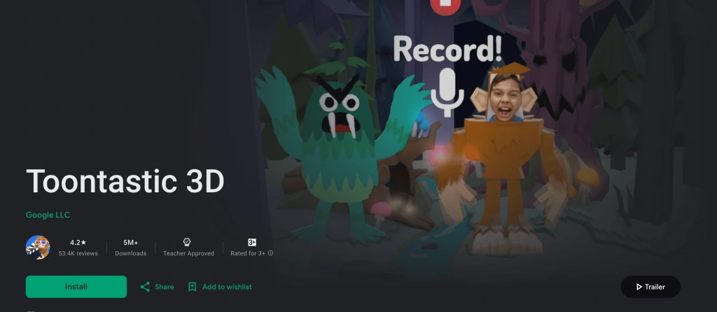 #12 Toontastic 3D – one of the best apps for creative writing