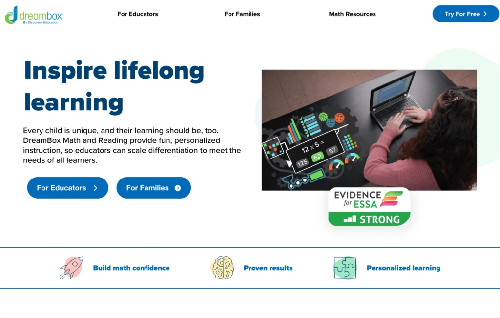 #6 DreamBox e Learning website