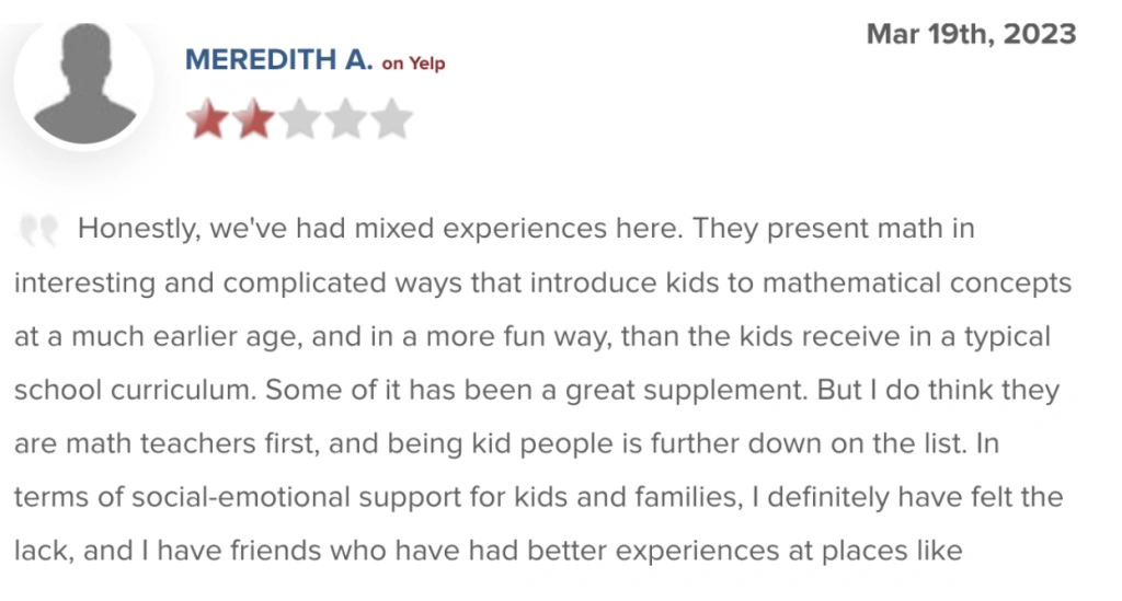 RSM math reviews on support services