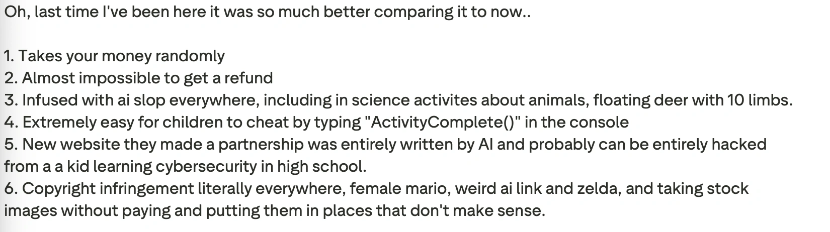 Cons of Time4Learning
