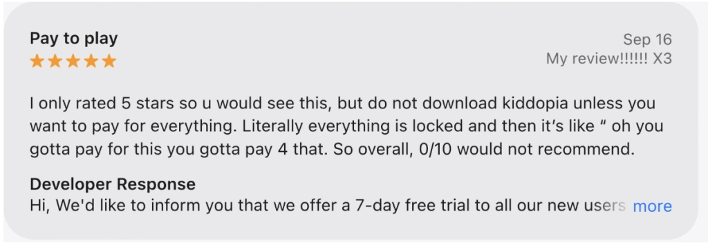 Kiddopia vs ABCmouse Reddit & Trustpilot reviews