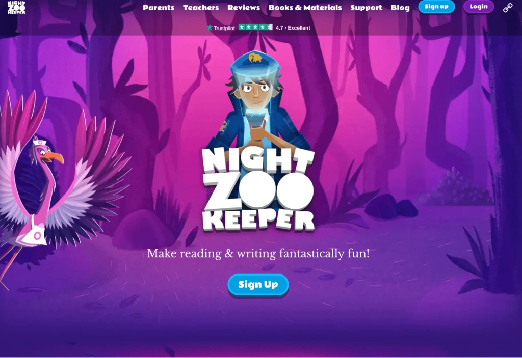 Night Zookeeper homeschool writing curriculum